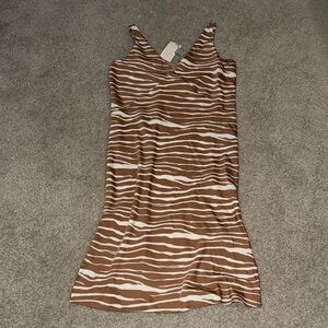 NWT: Animal print slip dress